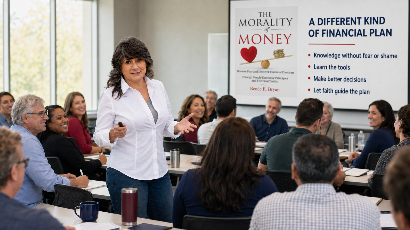 Financial educator Renée E. Bryan teaching advisors and adult learners about flexible, faith-led financial planning