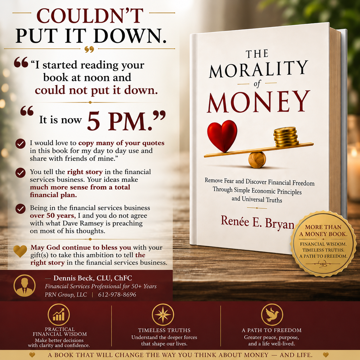 Dennis Beck review of The Morality of Money: I started reading at noon and could not put it down