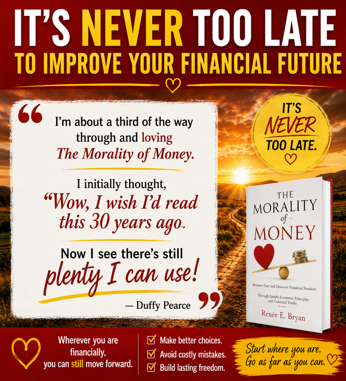 Duffy Pearce review of The Morality of Money: It is never too late to improve your financial future