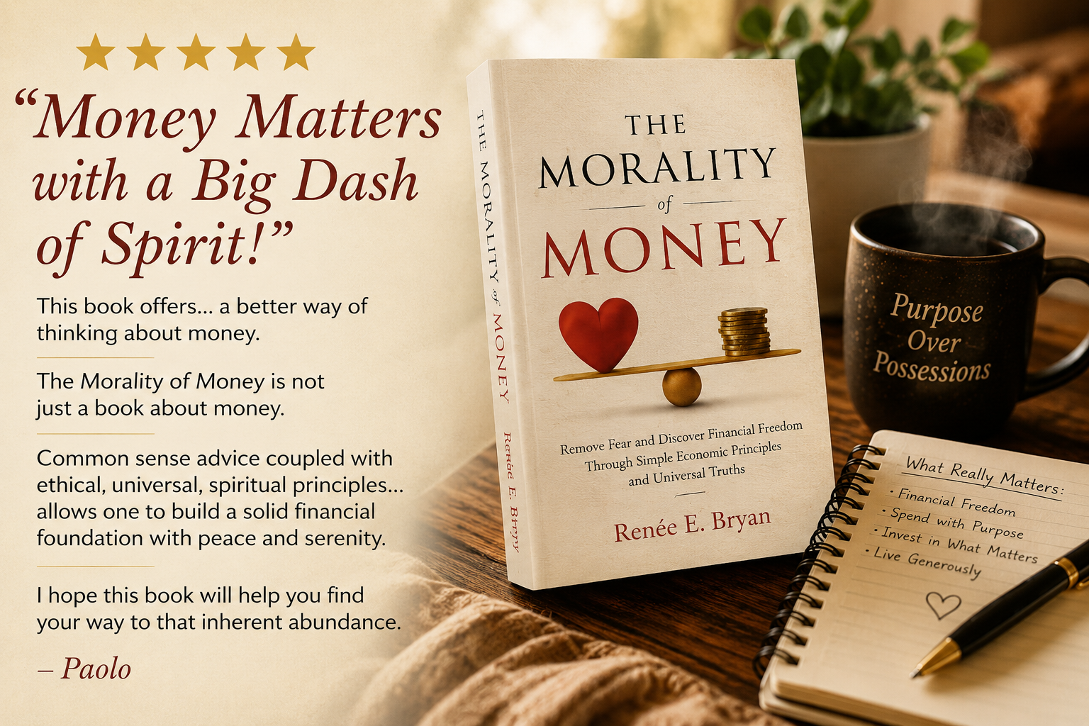 Paolo gives The Morality of Money five stars and calls it money matters with a big dash of spirit